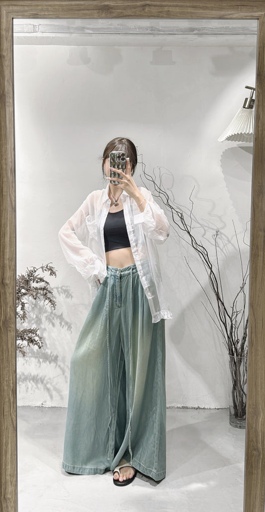 [ set price! ] candy see through shirt + wally pants