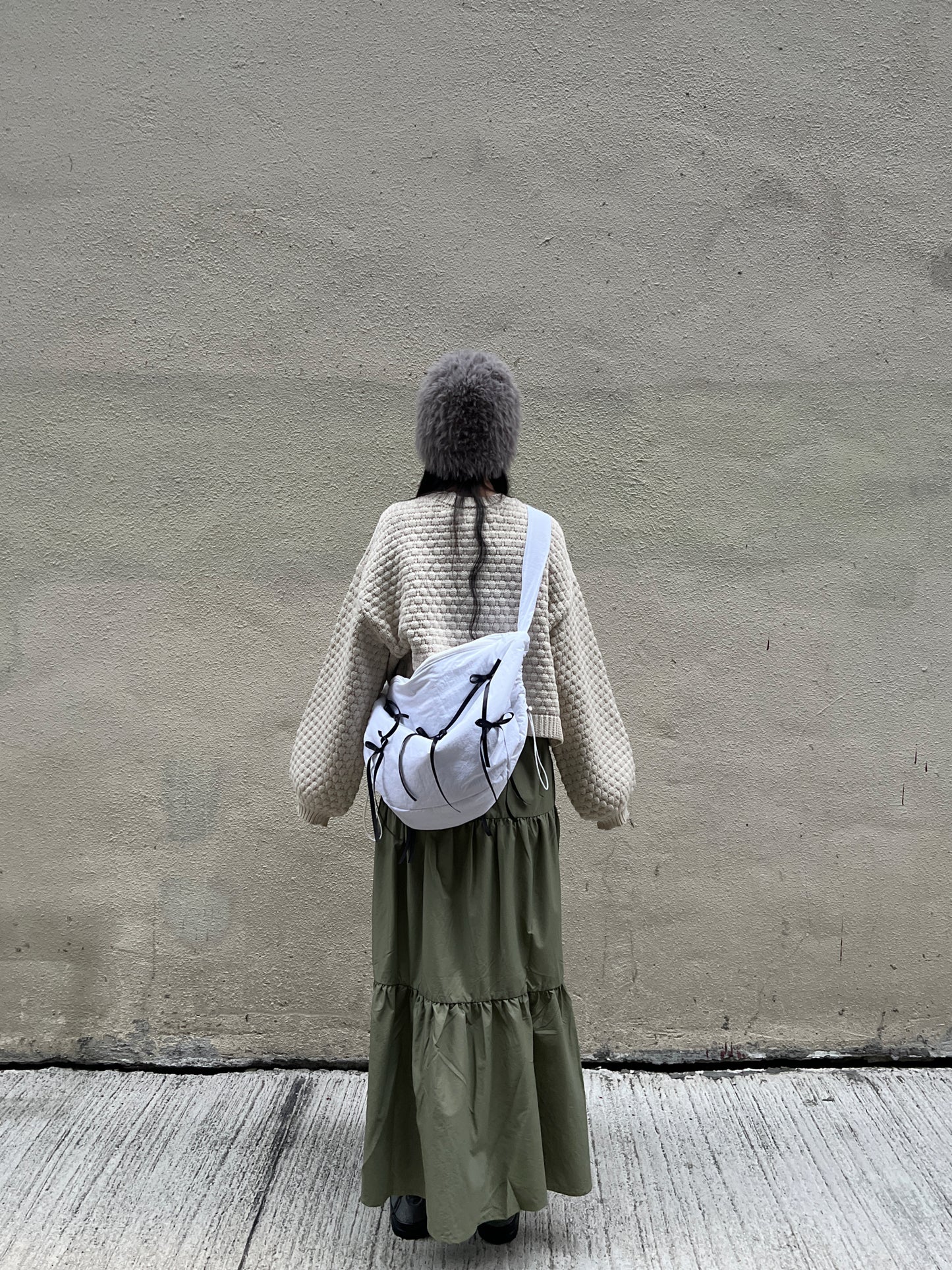 Knot Crossbody Bag / White