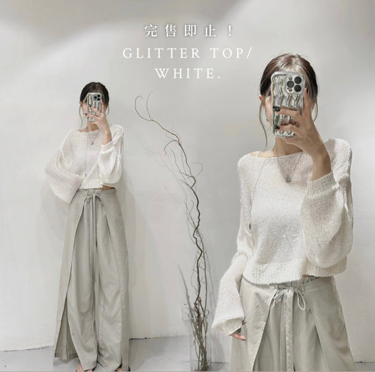 【店主PICKS!】Glitter top/ white