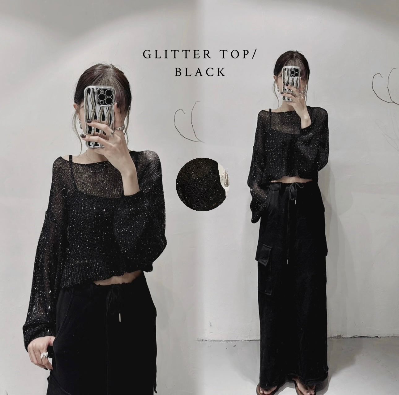 【店主PICKS!】Glitter top/ black