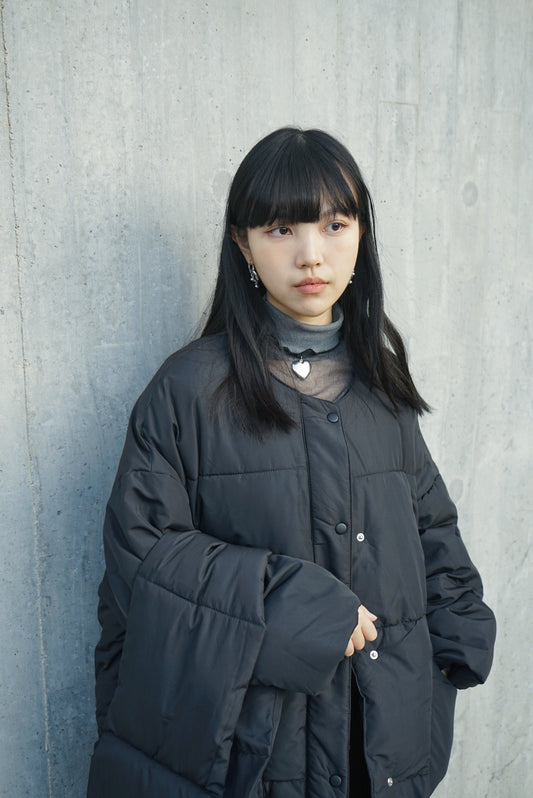 【🔈完售即止！】 Nova Scarf Puffy Jacket - Black