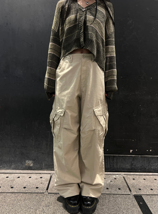 (Super comfy!) Corduroy striped outer/ olive