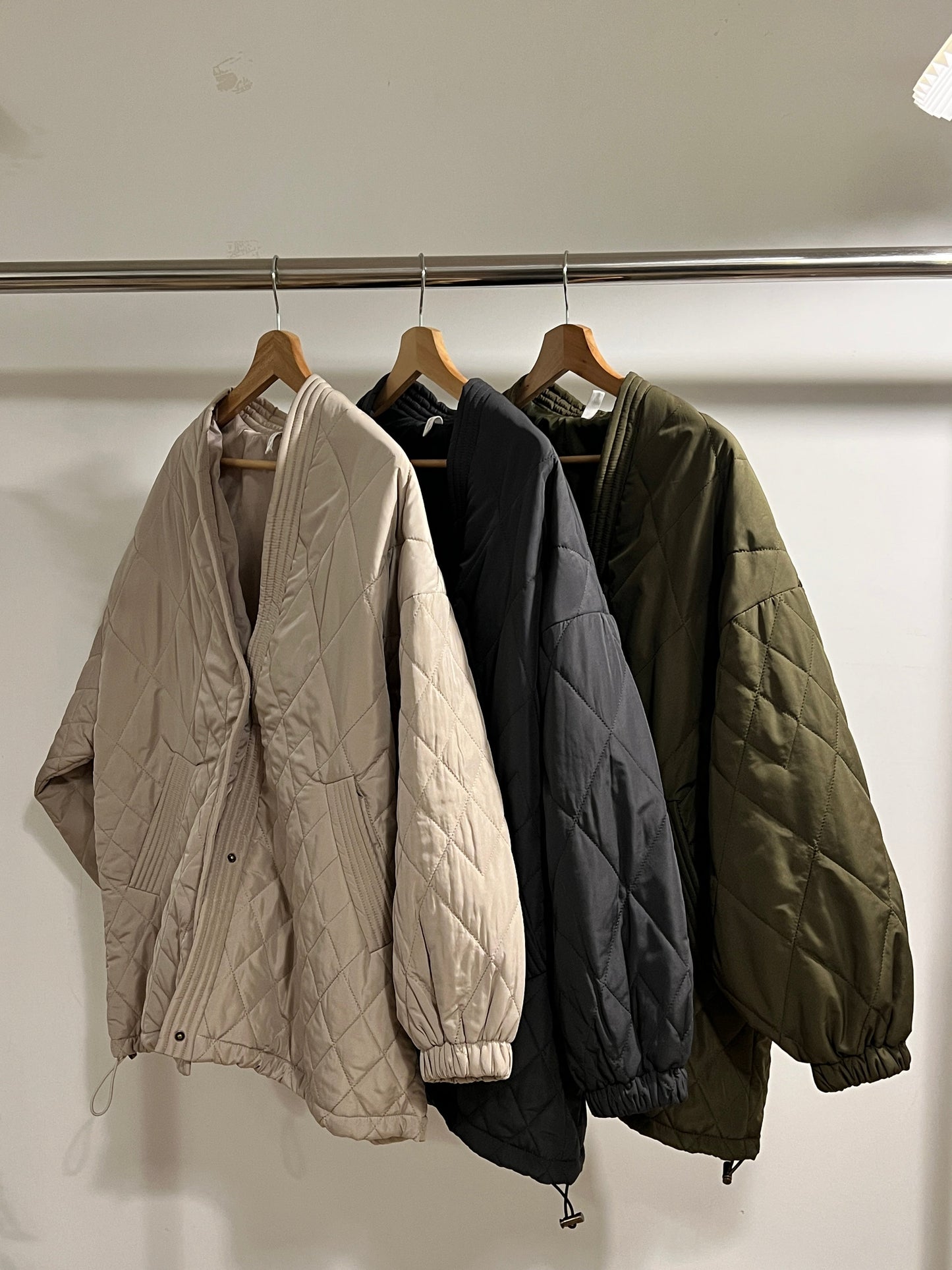 Kimono padded jacket / Beige