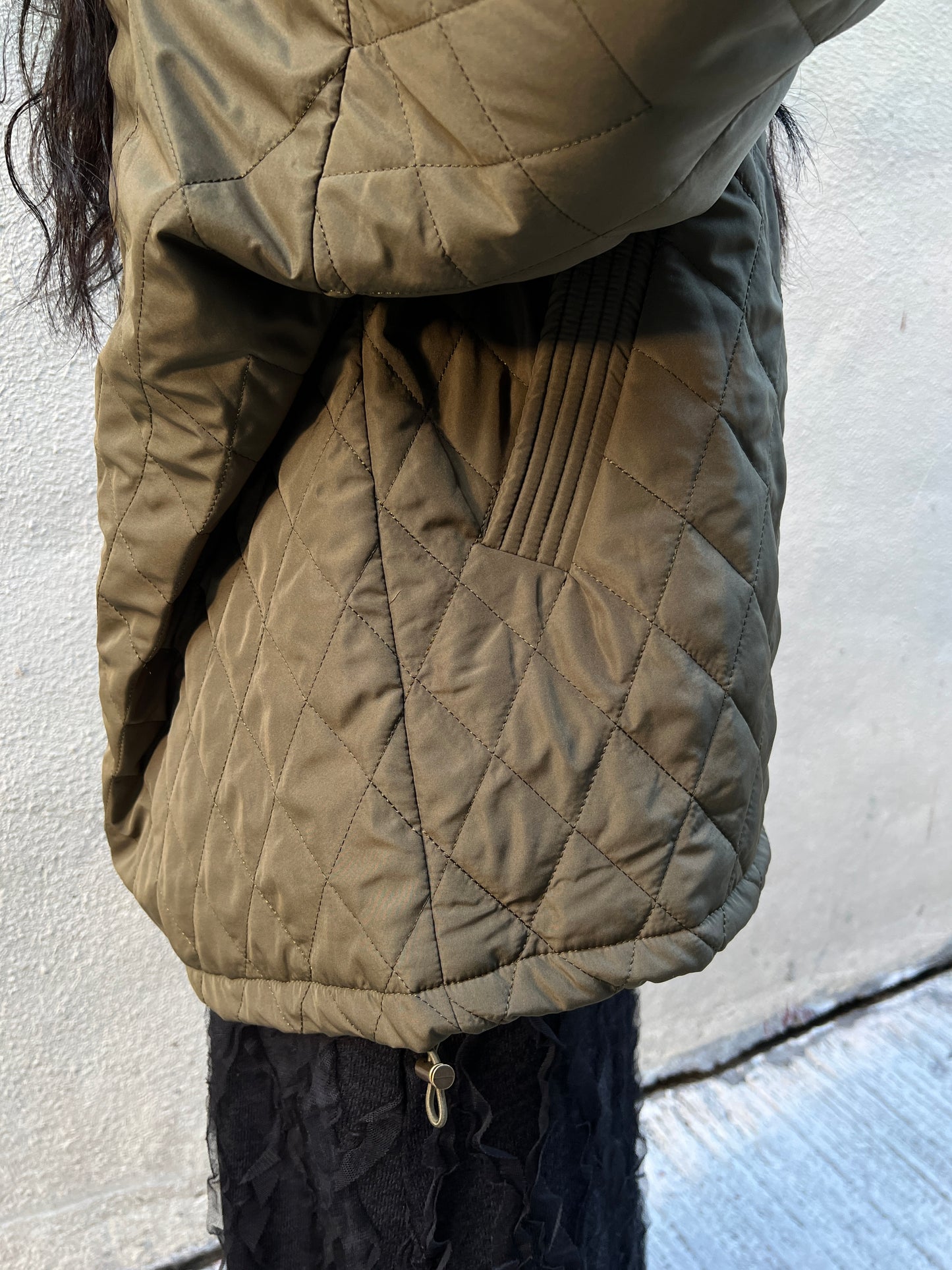 Kimono padded jacket / Green