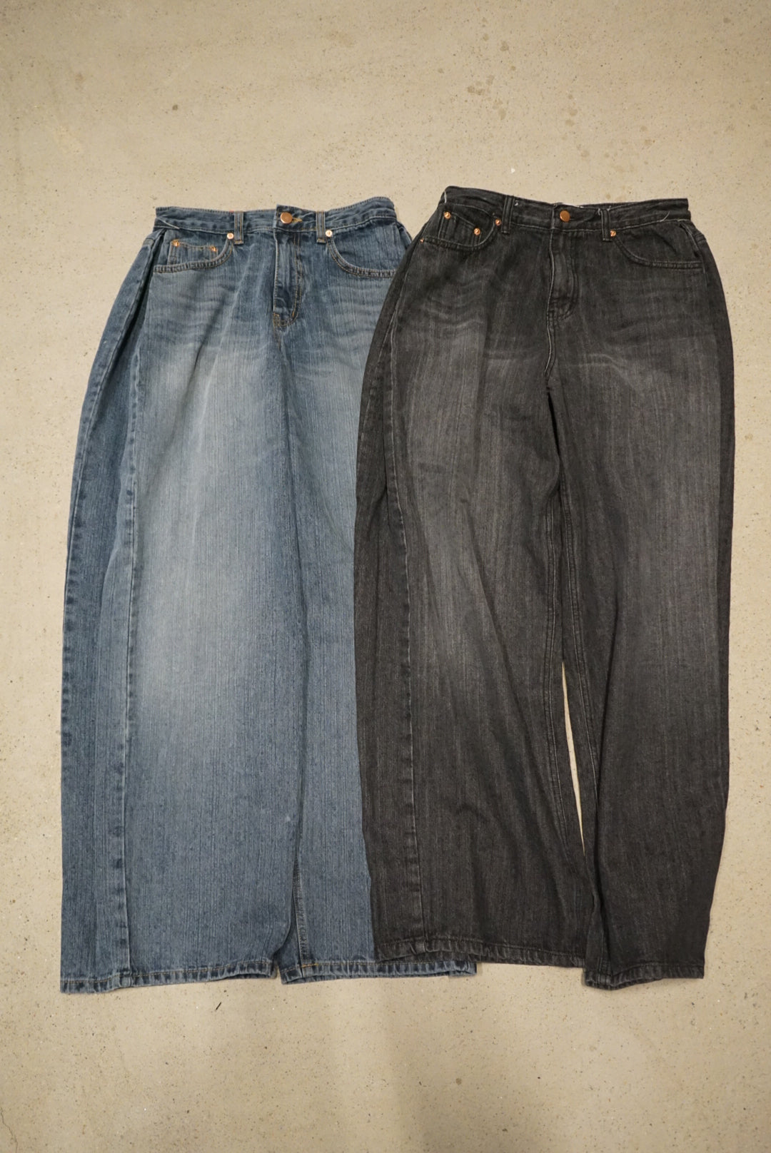 【Denim series👖 !】Baggy Dart jeans / Black