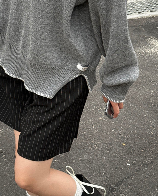 [直播92折適用!] boxy knit / charcoal