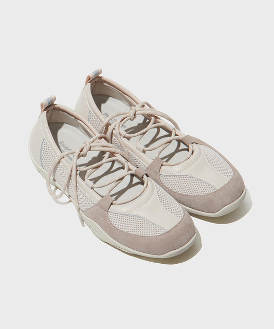 【Rockfish!】Nicole Laceup Sneakers - Beige