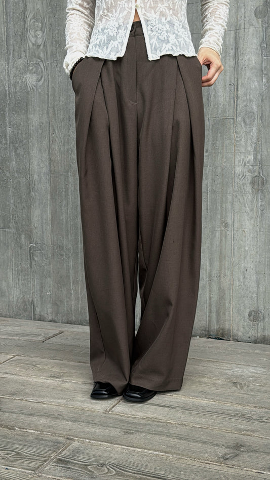 [ must have 的西褲！店主愛死了！] wrapped pants / brown