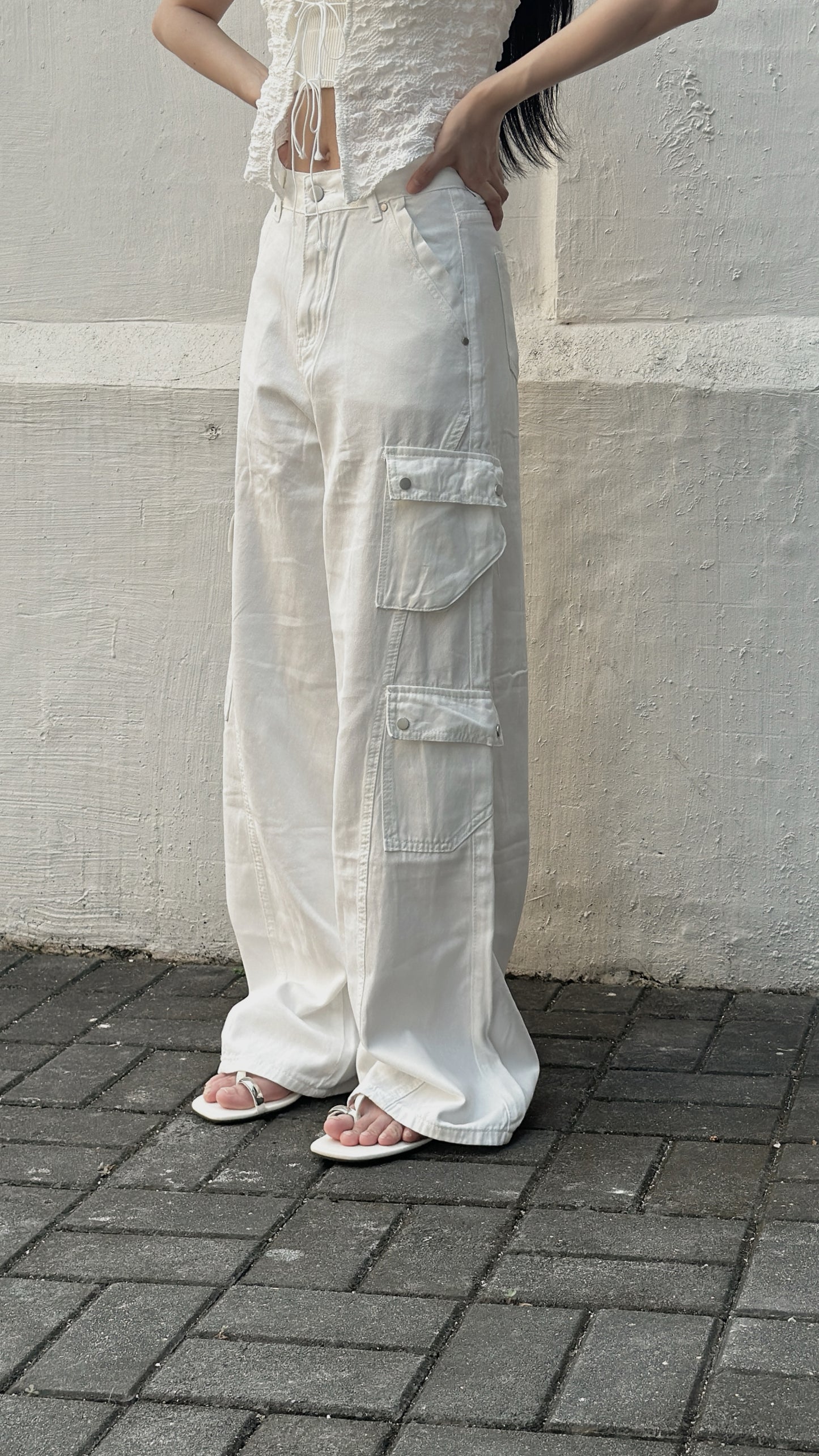 [ must have! 店主推薦款！] Unda cargo pants/ white