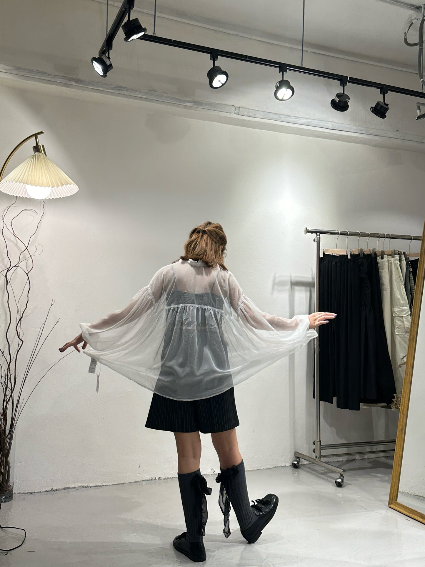 [直播92折適用!] Limited stock! See through blouse/ white