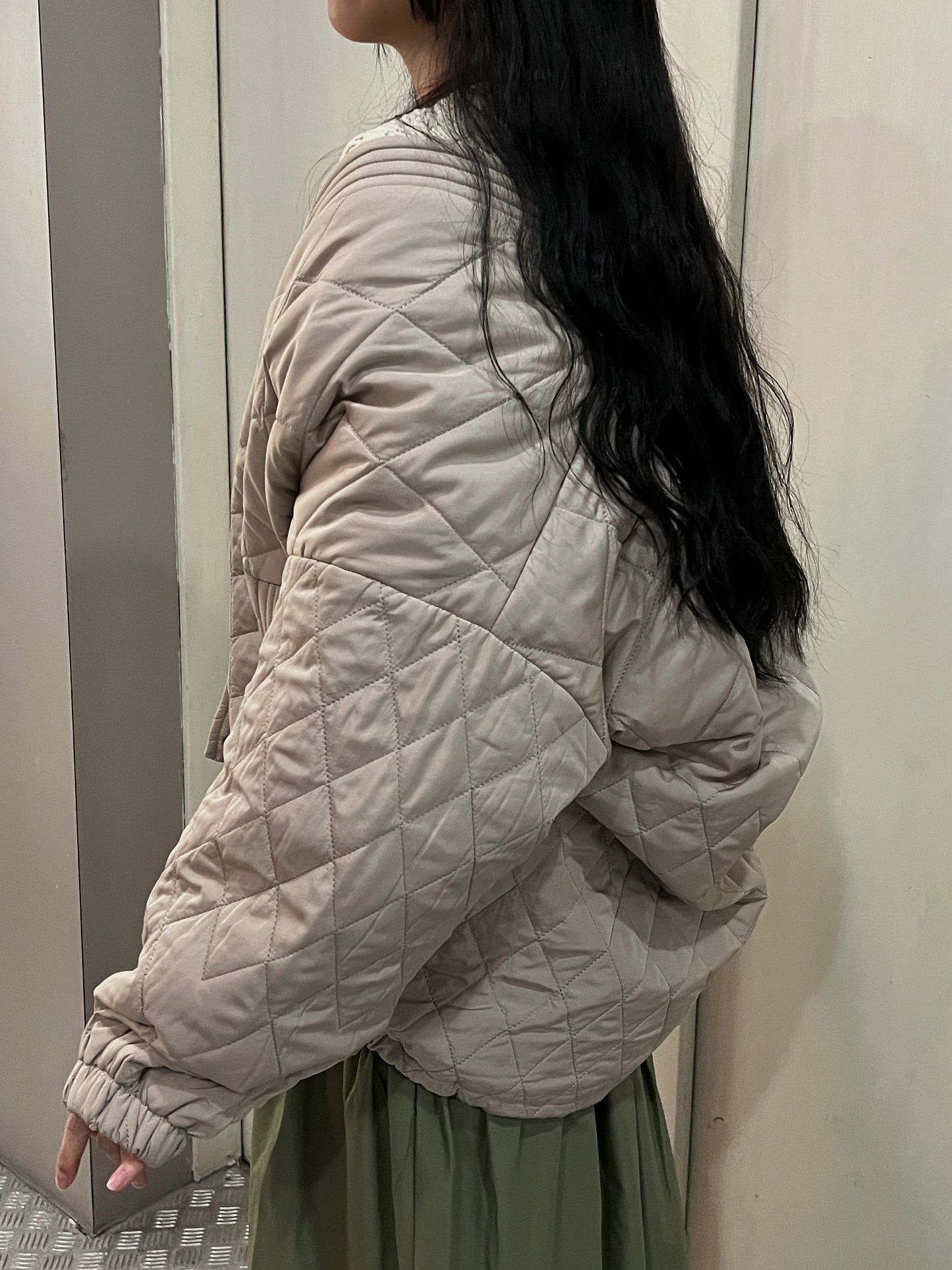 Kimono padded jacket / Beige