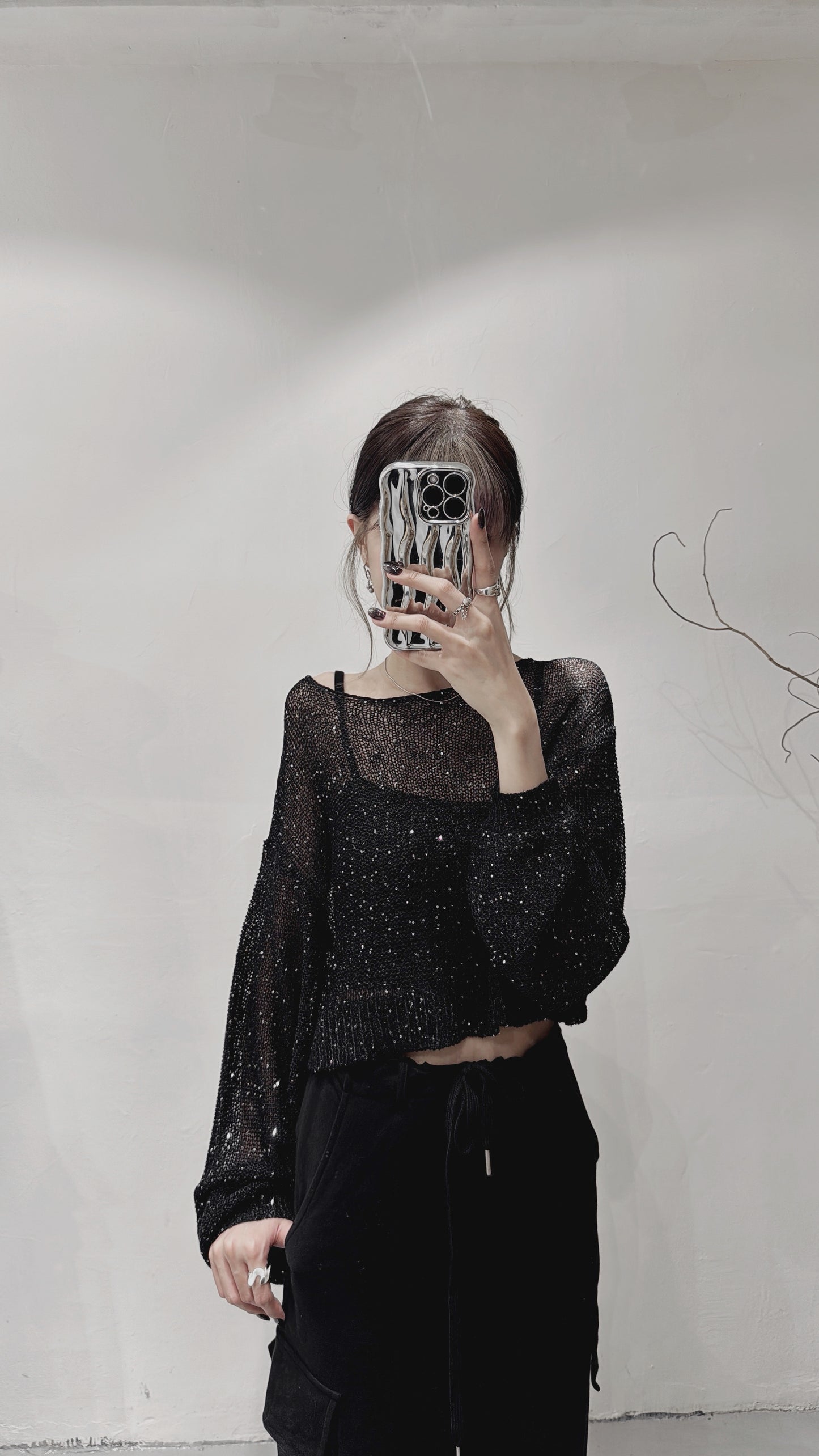 【店主PICKS!】Glitter top/ black