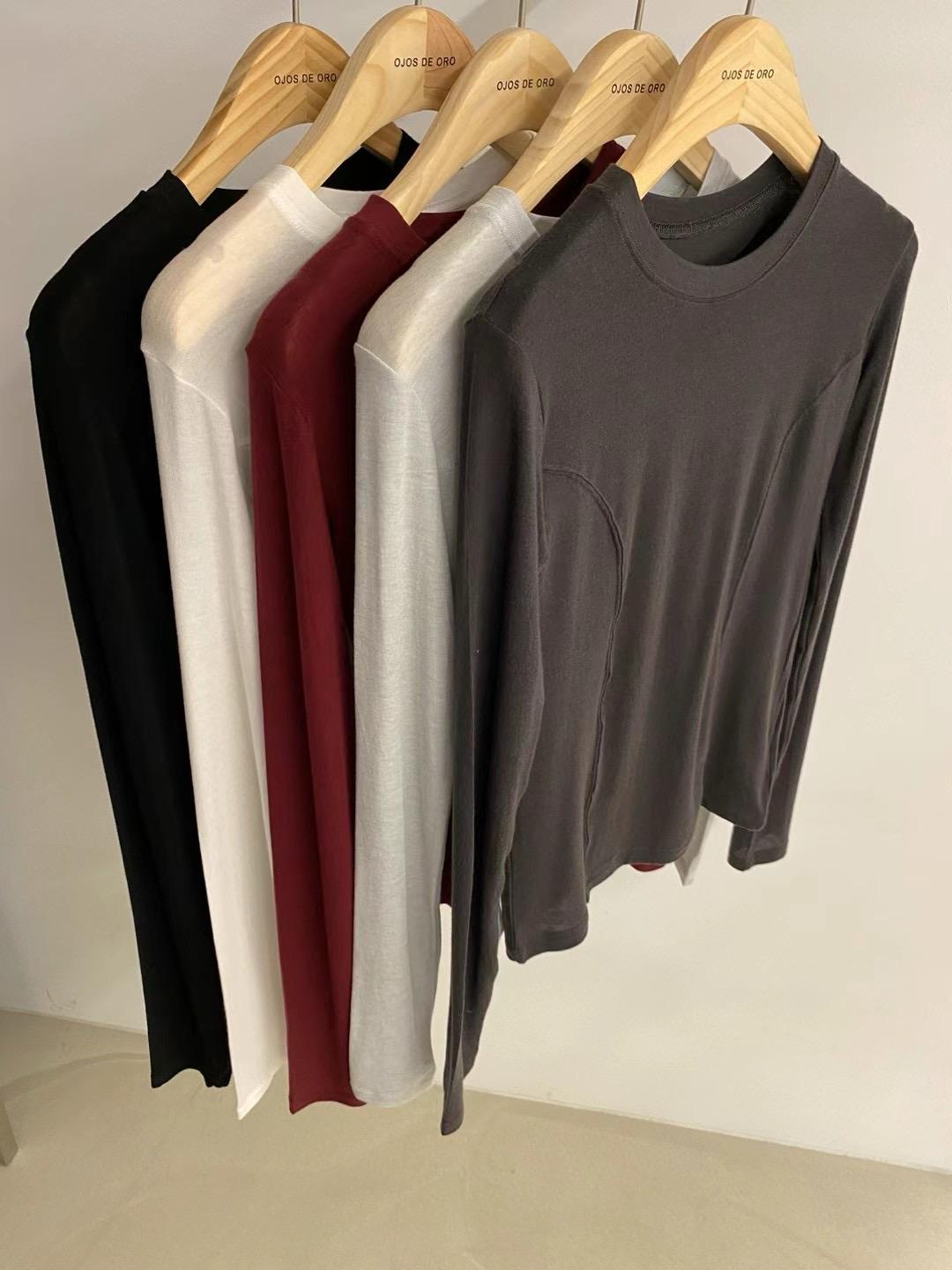 【Slim-fit 🎉】French Wool Line Top / 5 Color