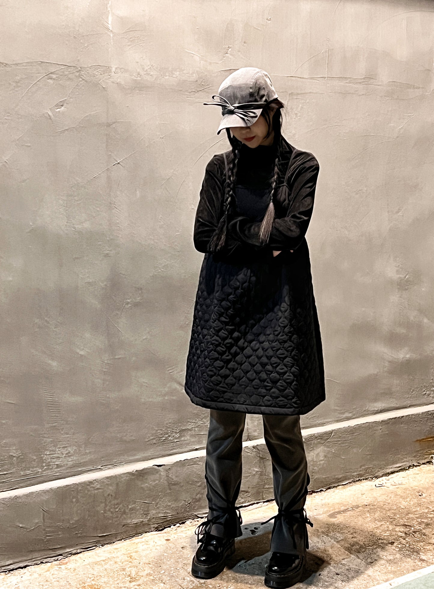 【Vintage感滿滿！】Padded Half Dress / Black