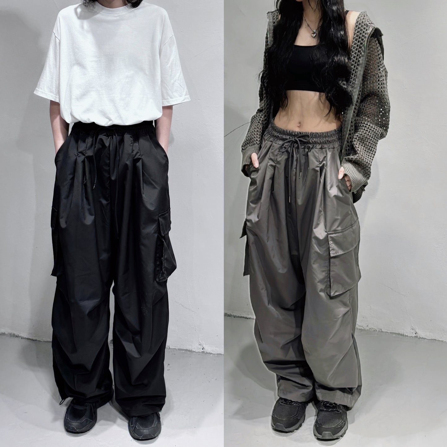 [DDD BOYS.]light nylon cargo pants/ 2 colors