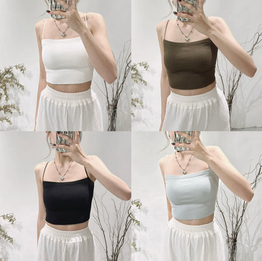 [ Essentials! ] textured bra top / 4 colors