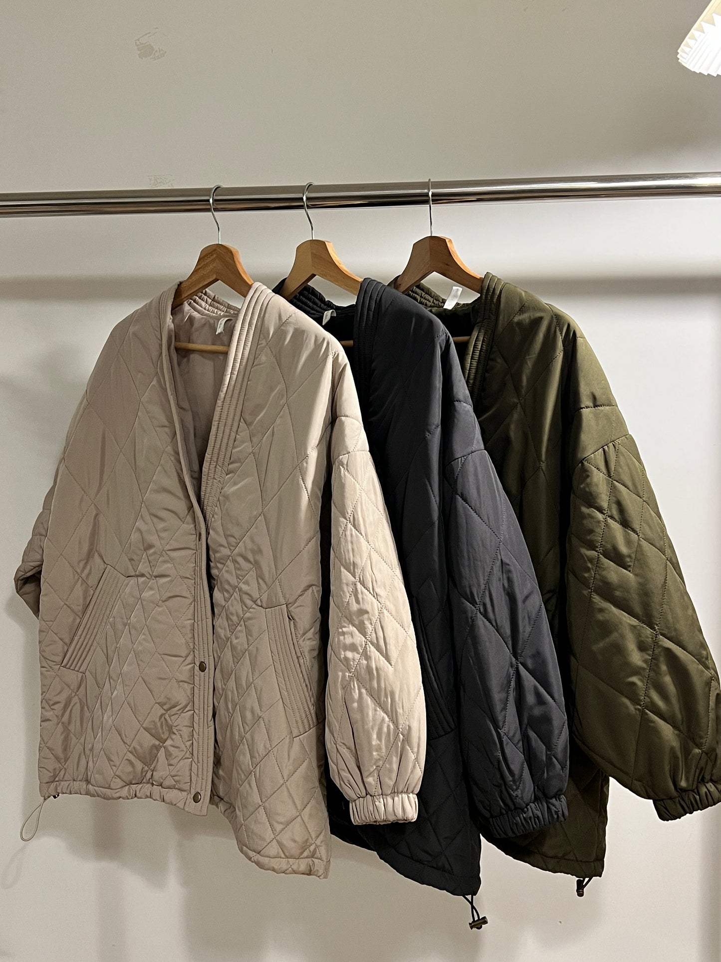 Kimono padded jacket / Beige