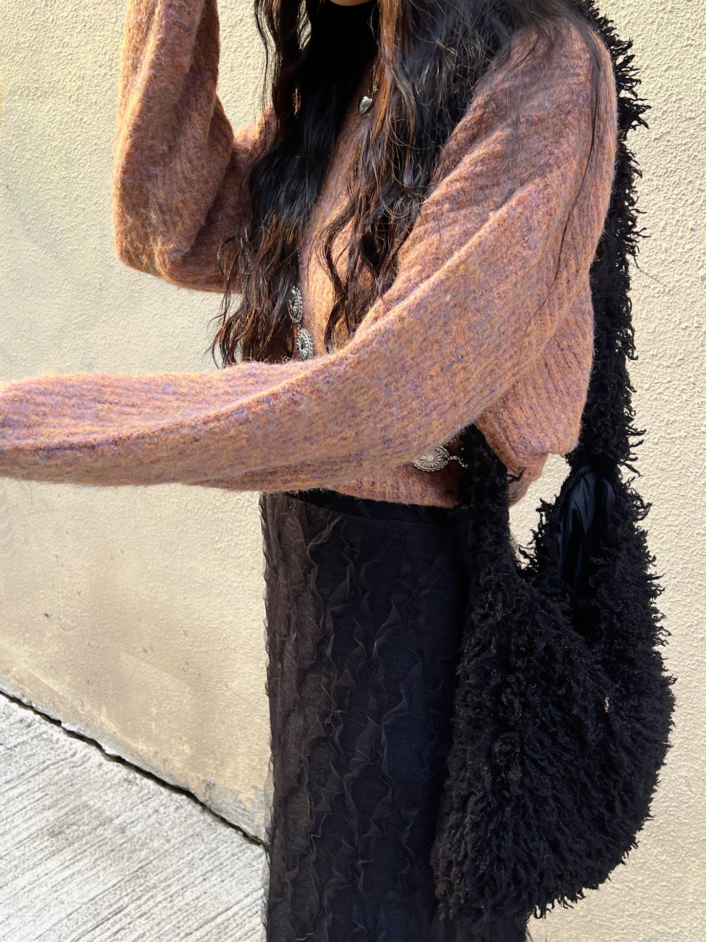 Mix Knit Top / Orange