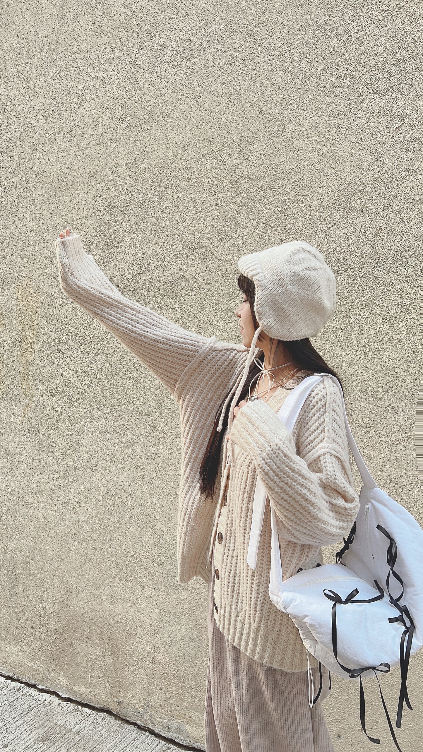 【✨店主PICKS!】 Y collar knit outer / ivory