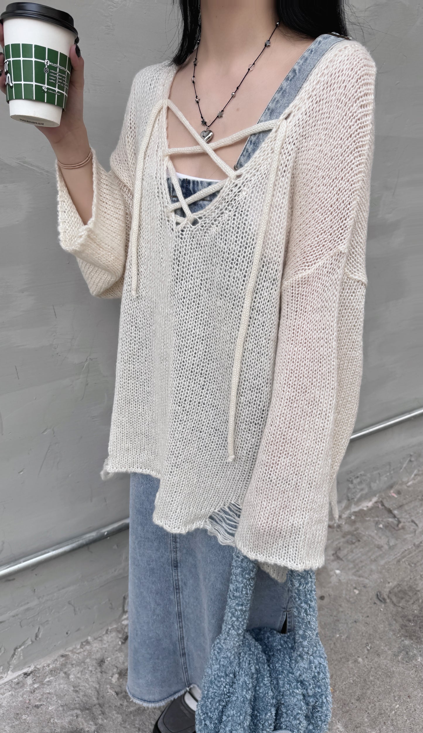 【極極極大推！】Mohair knit top  🩶