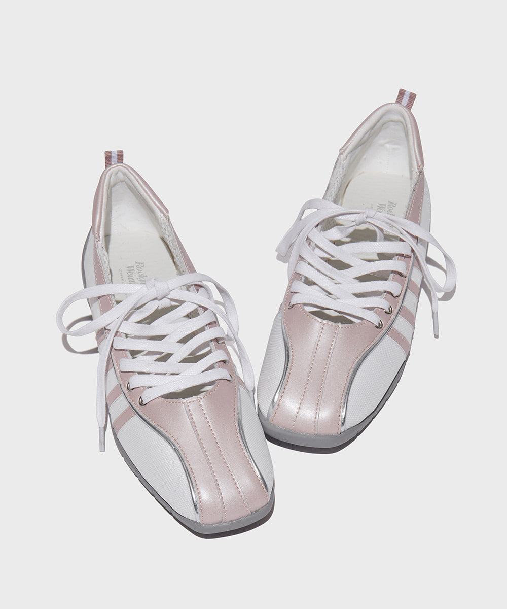 【Rockfish!】Bliss Laceup Sneakers - Pink Pearl