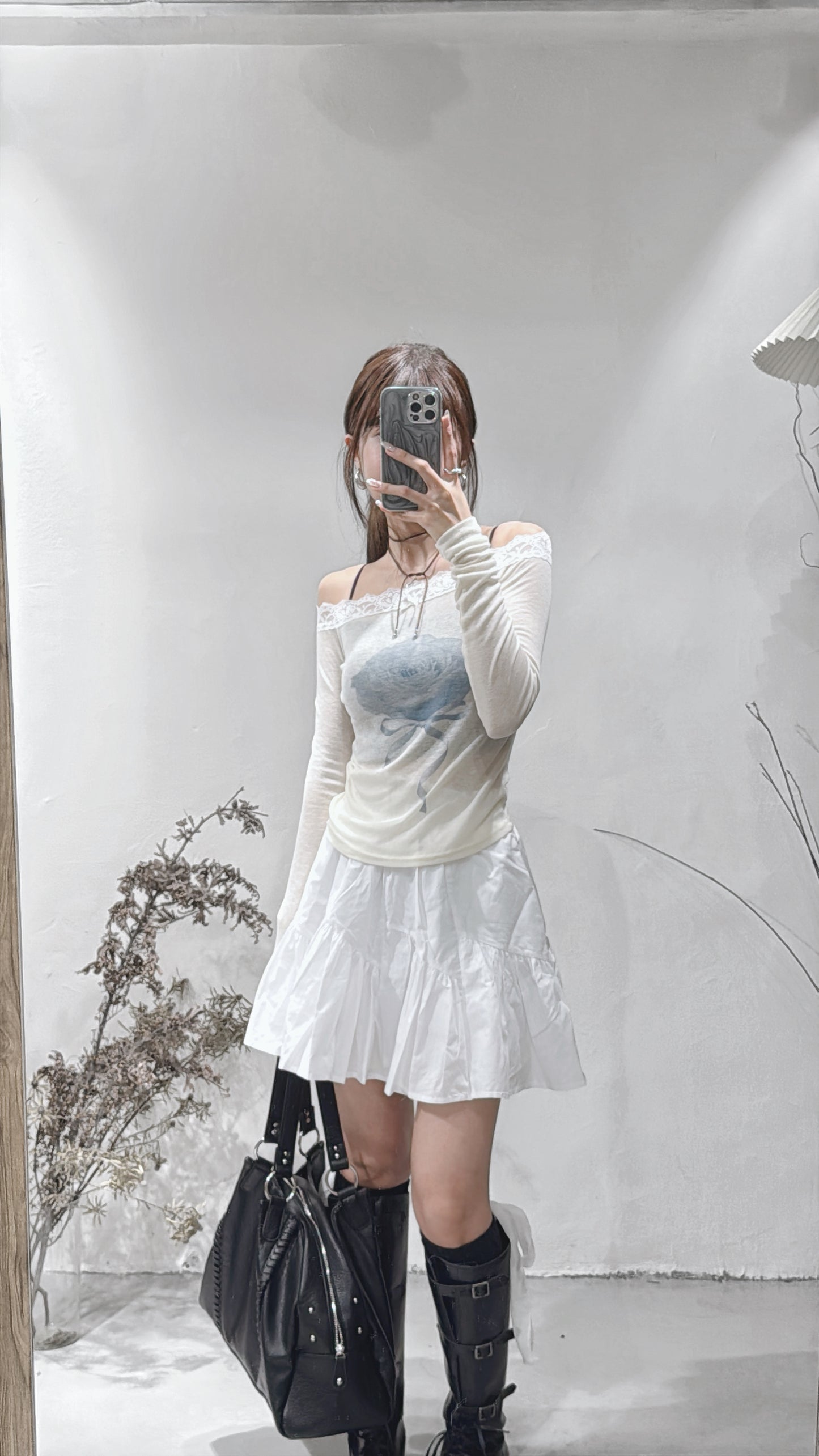 [直播92折適用!] off shoulder rose long sleeve/ ivory