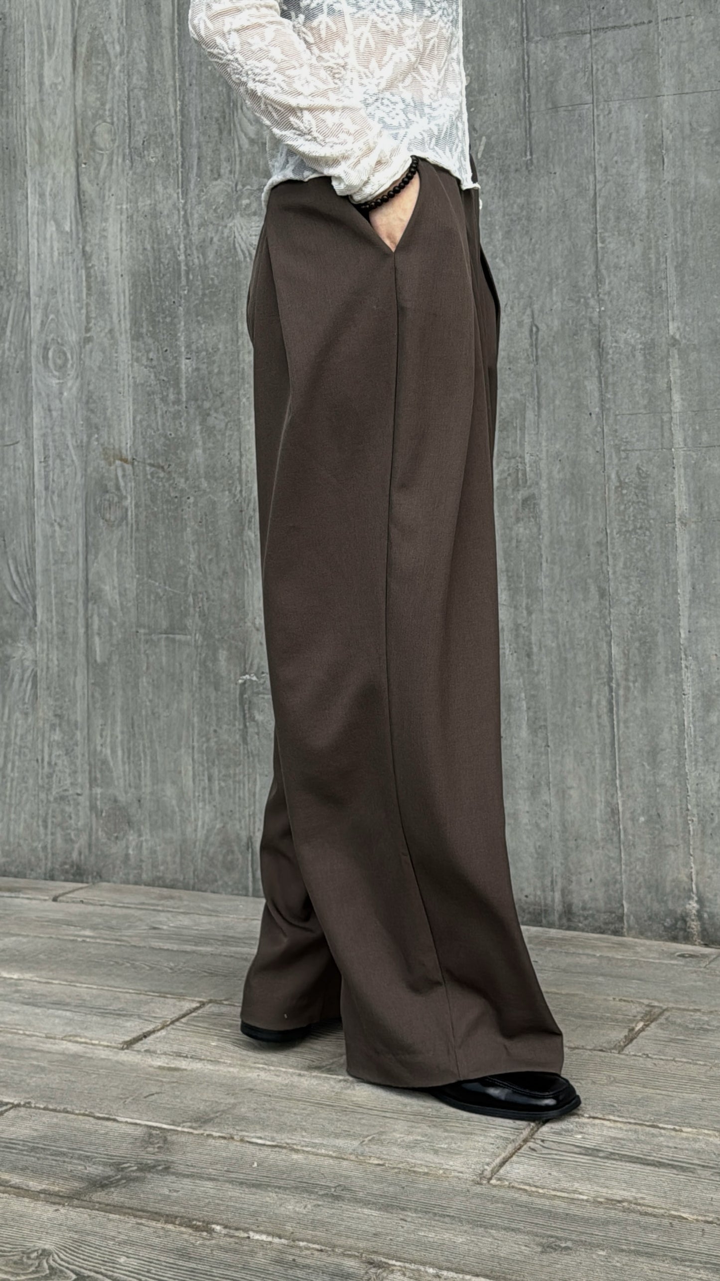 [ must have 的西褲！店主愛死了！] wrapped pants / brown