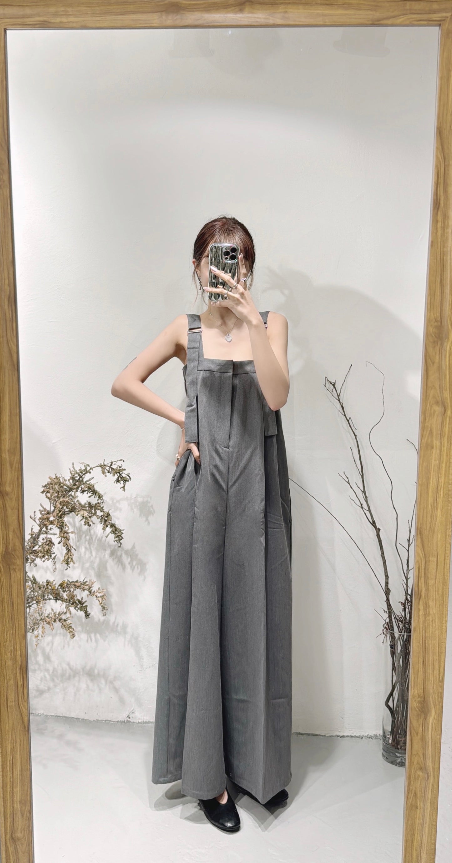 【超顯高！】Yura overalls/ charcoal