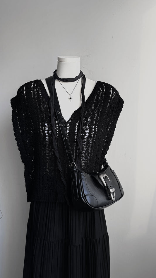 【完售即止！】Jessica crocheted top/ black