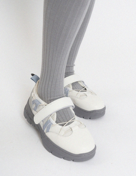 【Rockfish!】Bryn Velcro Sneakers (Mesh)- White