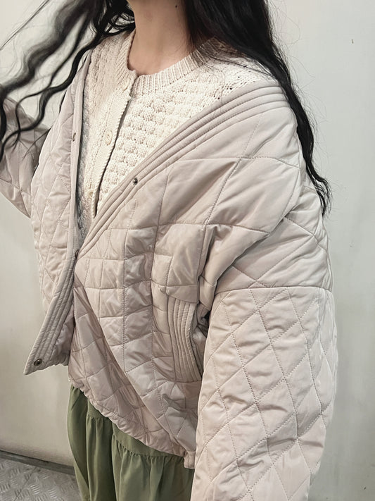 Kimono padded jacket / Beige