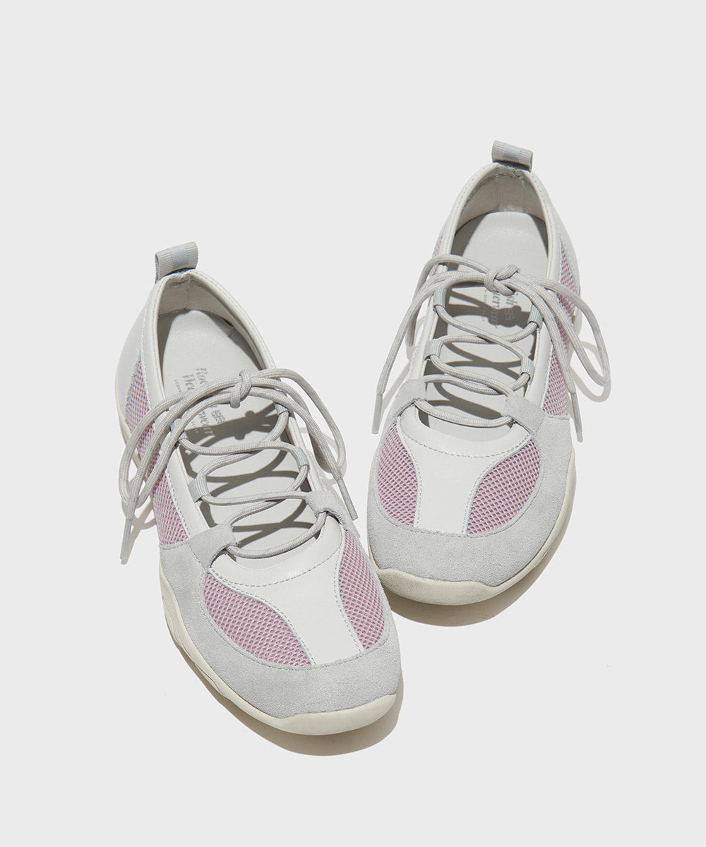 【Rockfish!】Nicole Laceup Sneakers - Ash Lavender