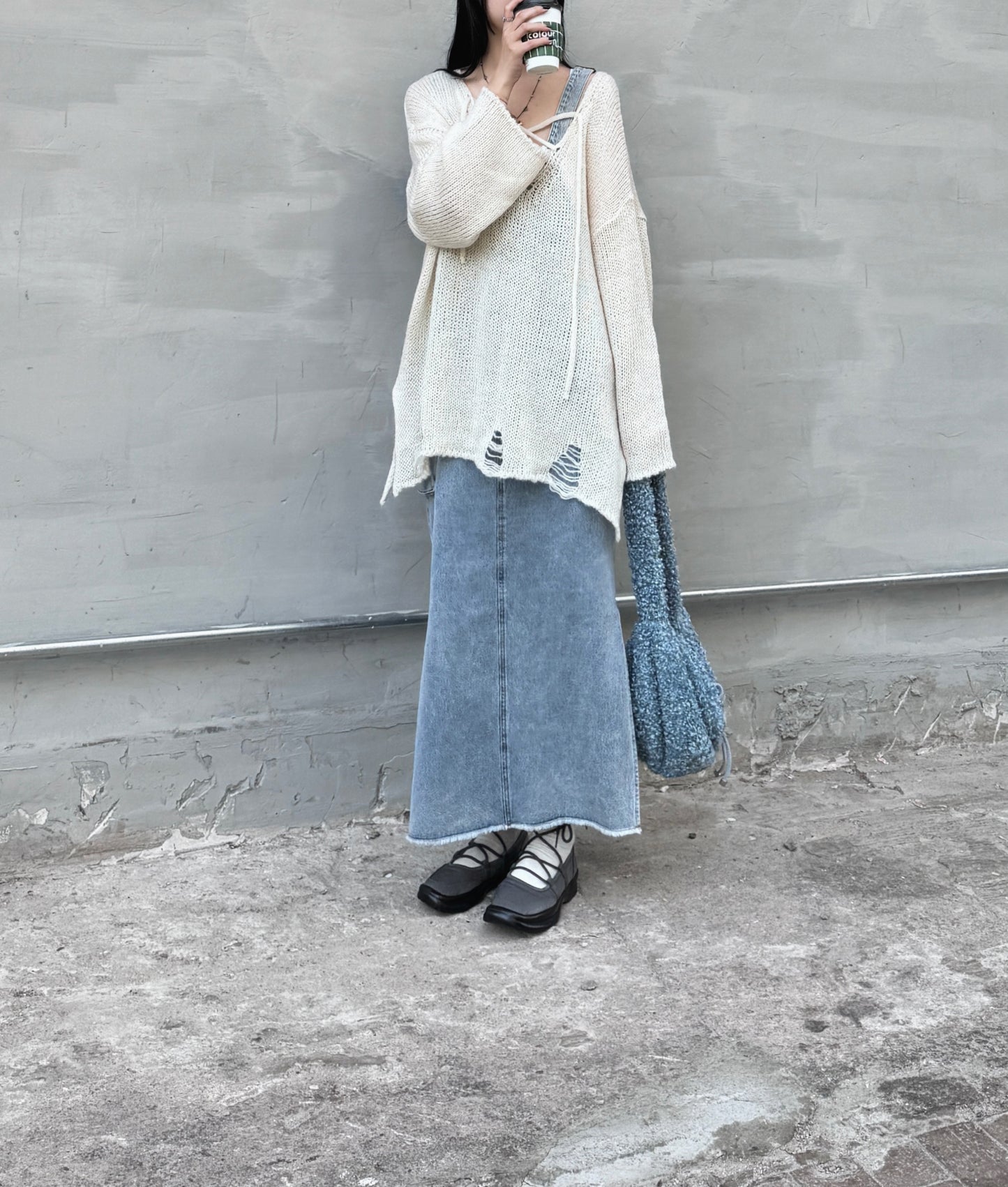 【極極極大推！】Mohair knit top  🩶