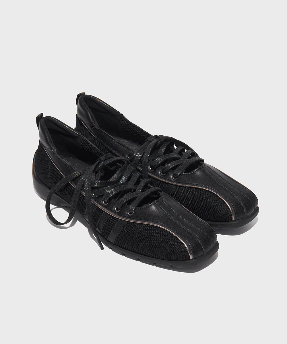 【Rockfish!】Bliss Laceup Sneakers - Black