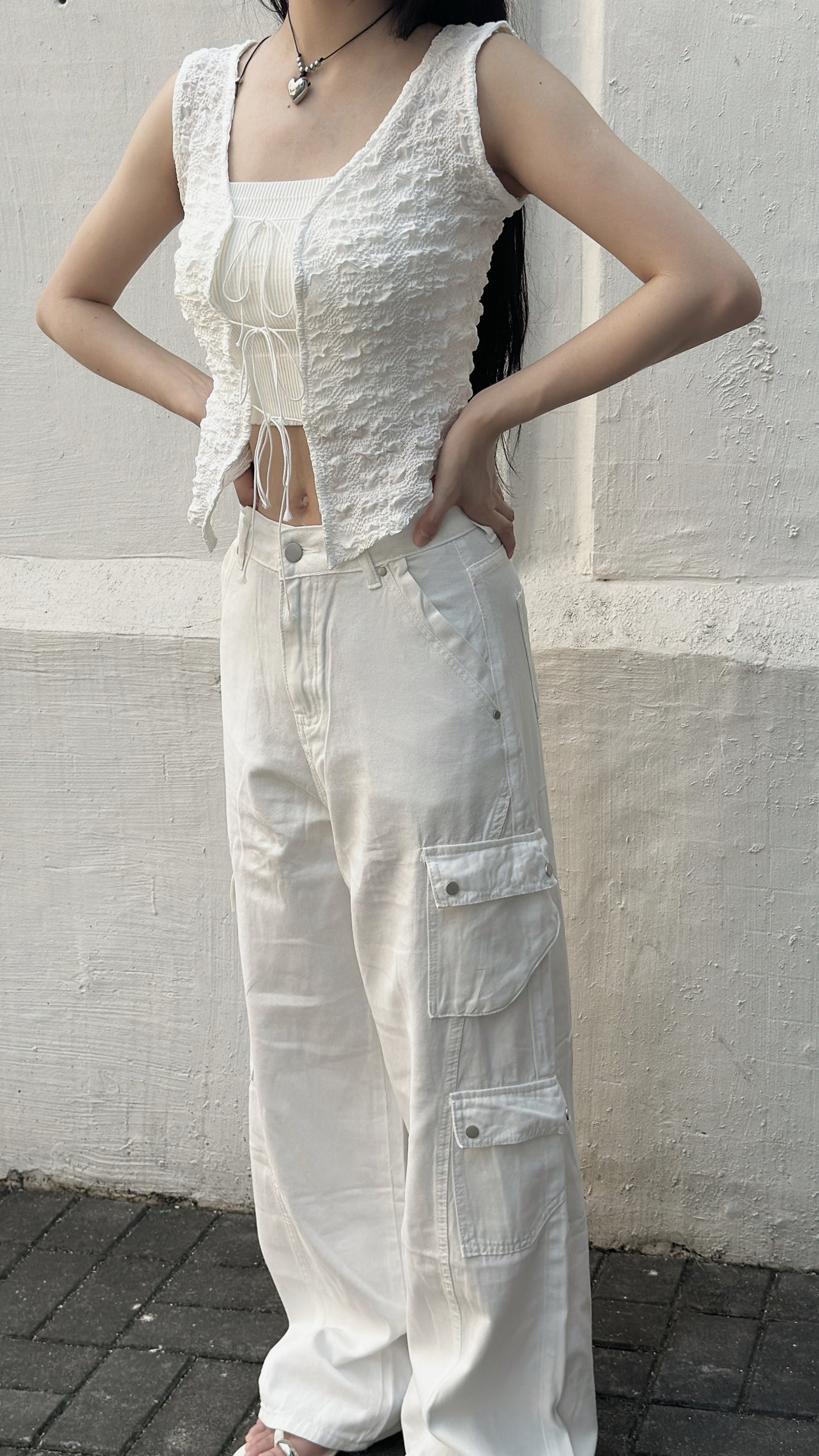 [ must have! 店主推薦款！] Unda cargo pants/ white