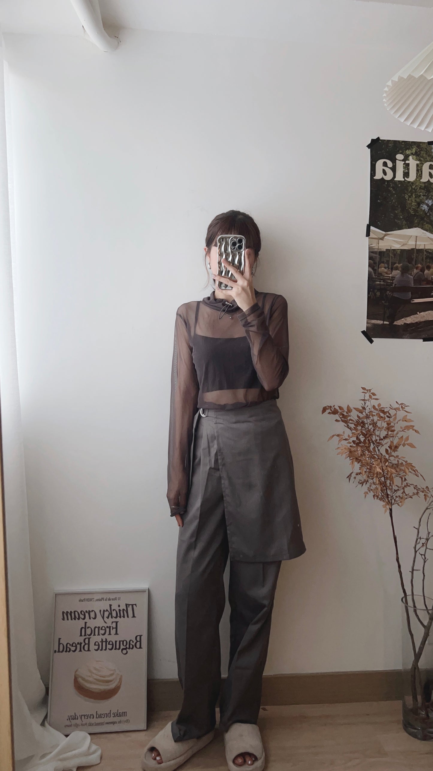 (My Picks!) See through Turtleneck Top/ Purple