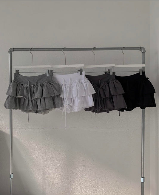 [ must have! 不用打底 🎀] layered mini skirts / 4 colors