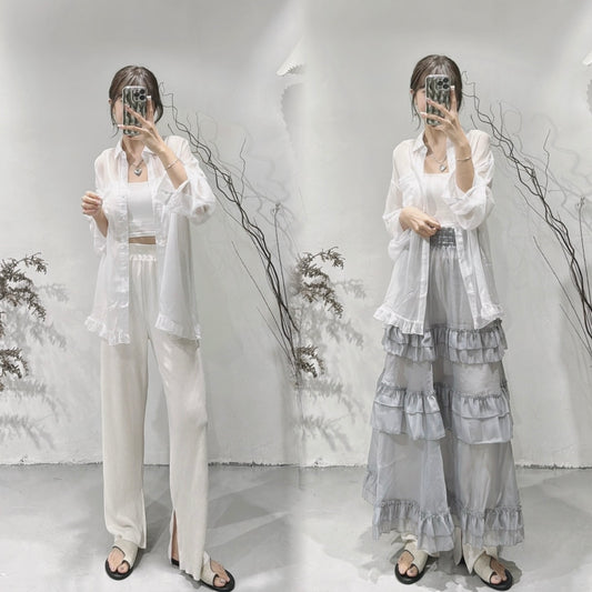 [ 選色困難症！] Candy See through Shirt / white