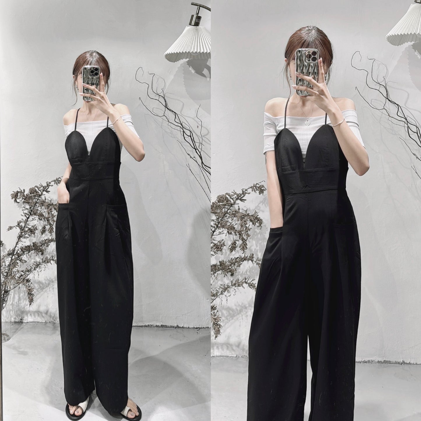 [ 完售即止！] Mooni jumpsuit/ black