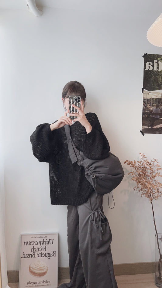 Mohair oversized top/ black