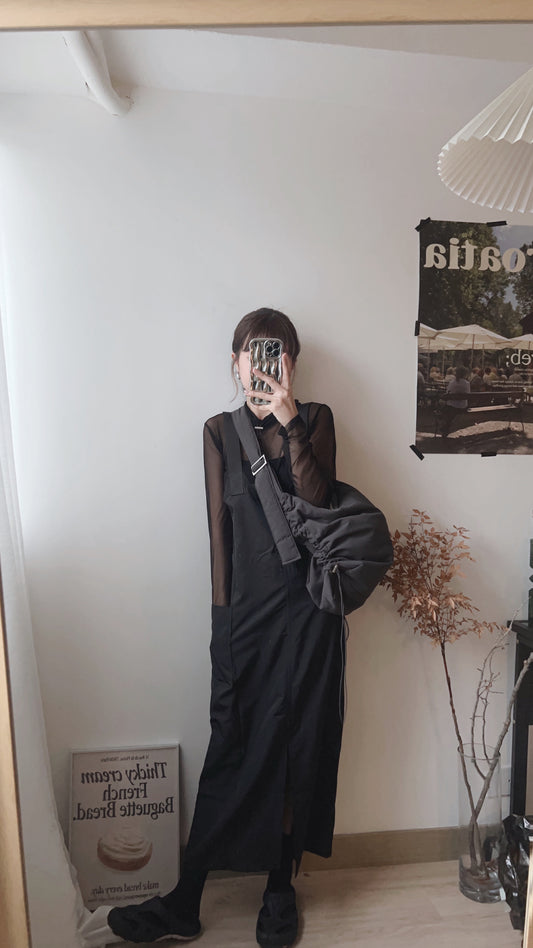 (My Picks!) See through Turtleneck Top/ Black