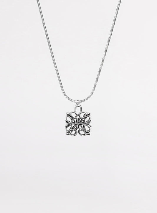 Badblood/ fleur logo chain necklace