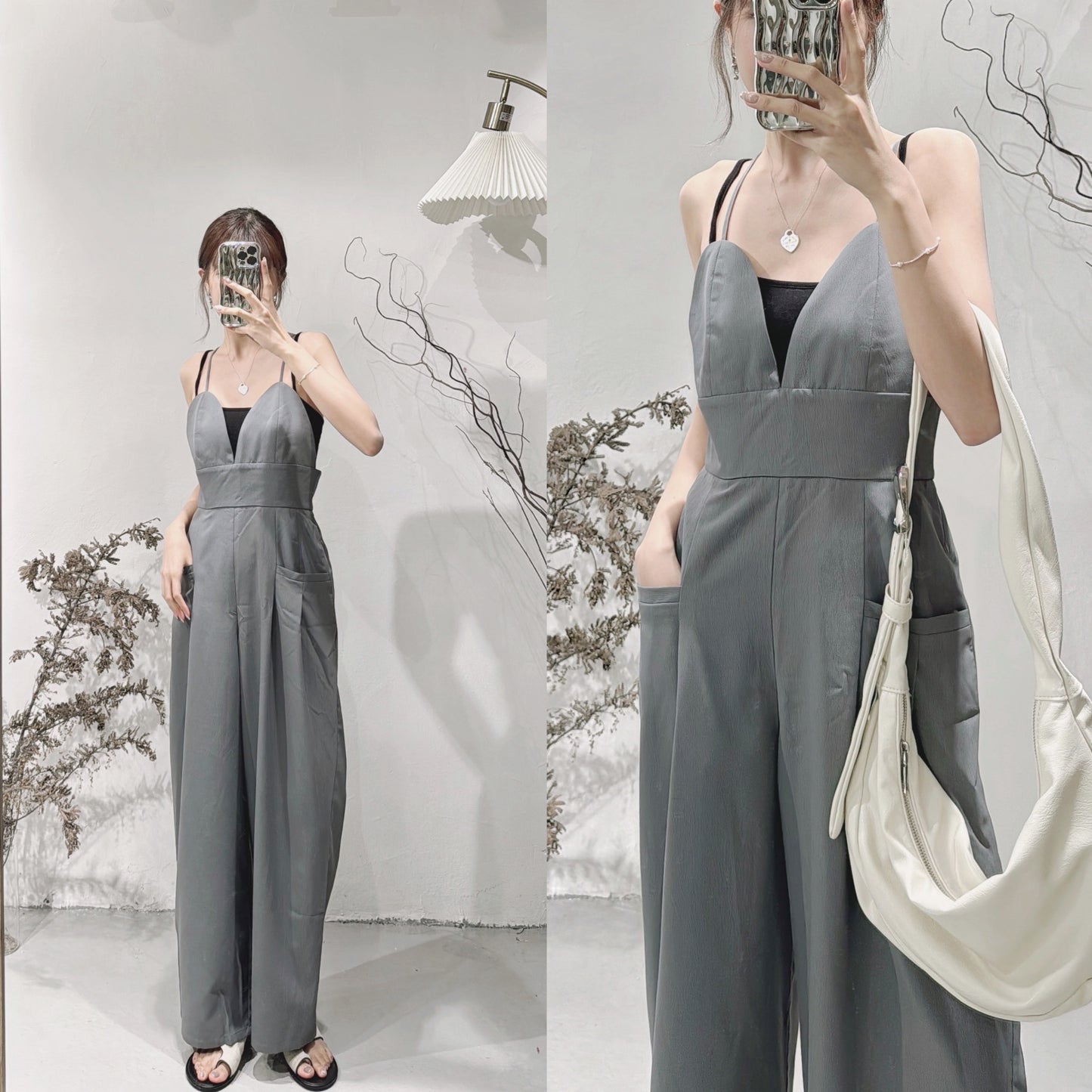 [ 完售即止！] Mooni jumpsuit/ charcoal