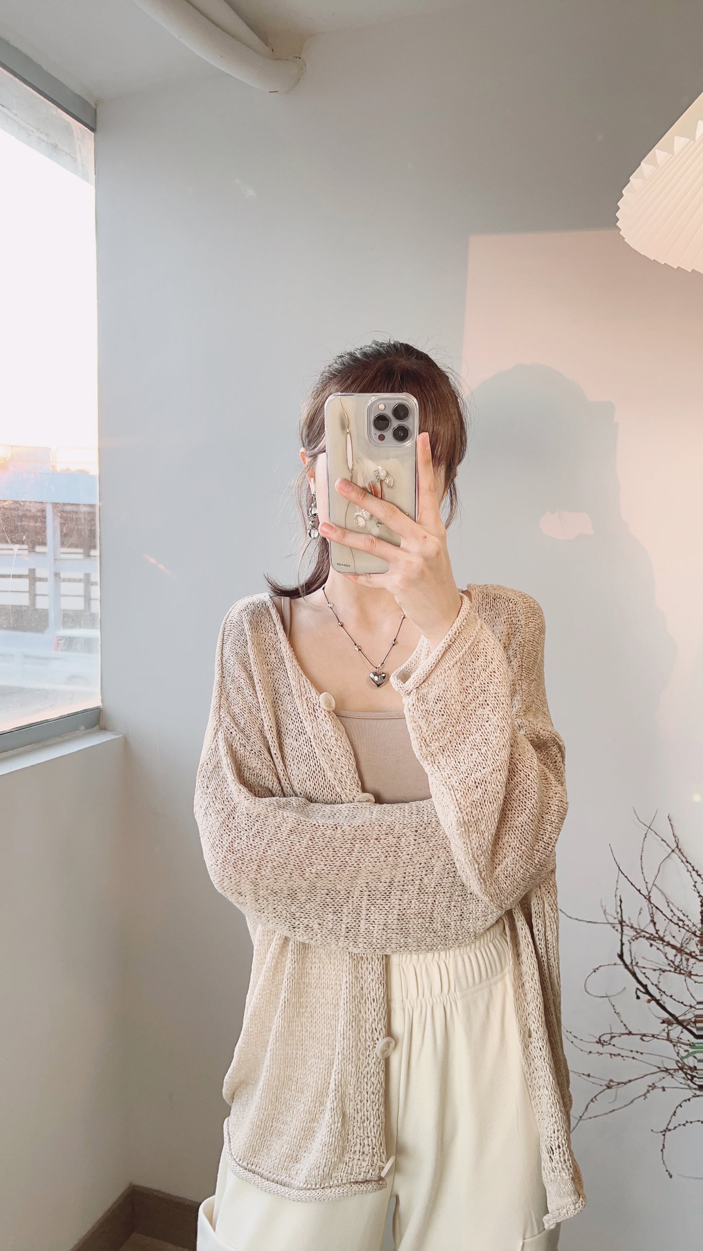 (must have!) nika knit outer/ light beige