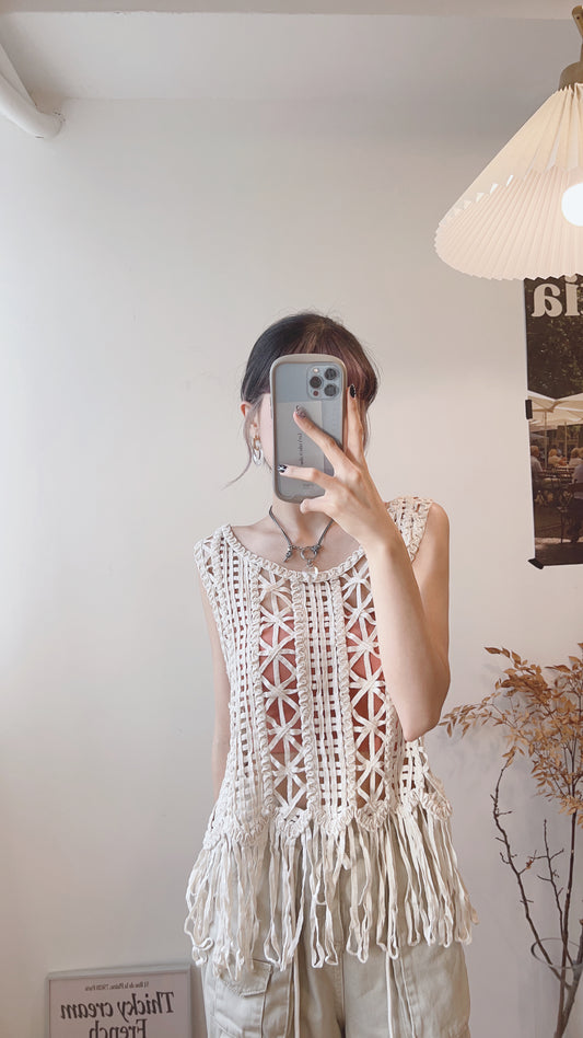 (Must have!) crocheted soso vest/ ivory