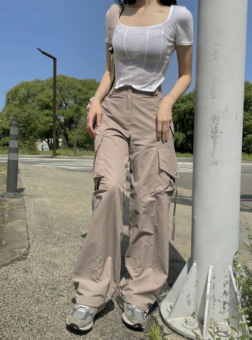 (MY PICKS!) Hooein Nylon Cargo Pants/ grey