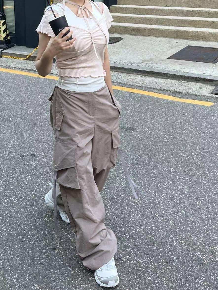 (MY PICKS!) Hooein Nylon Cargo Pants/ grey