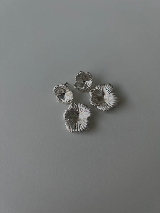 Double flower earrings