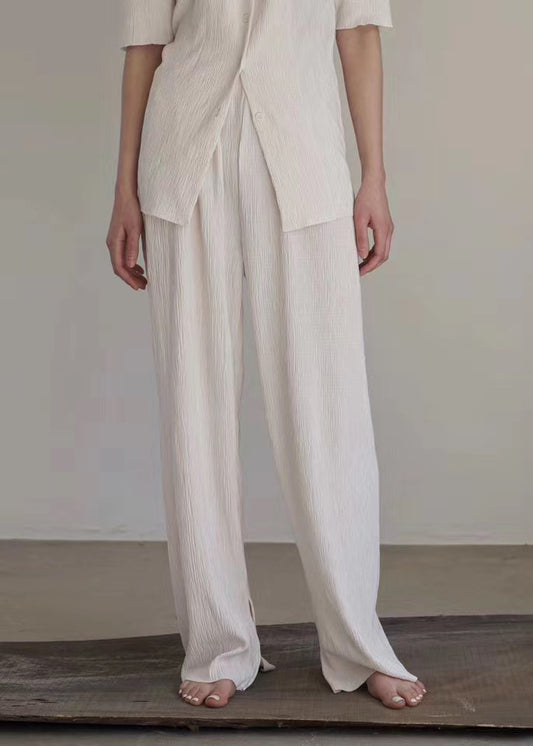 (皇牌直紋褲!) Side Split Straight Pants